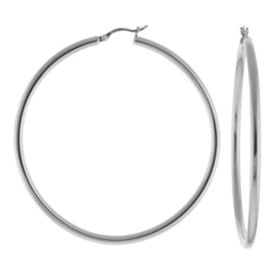 Sterling Silver Large Polished Hoop Earrings JCPenney