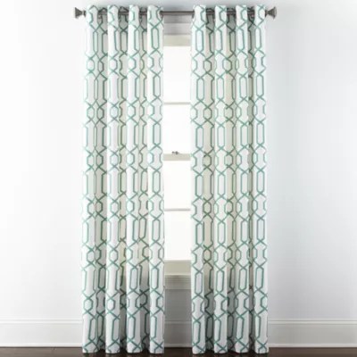 JCPenney Home Drapery Verona Treliss LightFiltering GrommetTop Curtain Panel, Color Canton