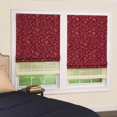 Double Roman Shades With Sheers Double Roman Shades With Sheers