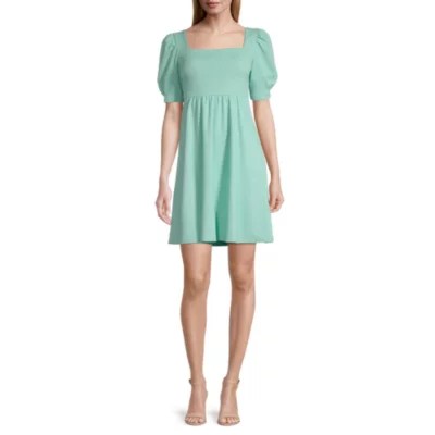 Vivi By Violet Weekend Short Sleeve Babydoll Dress with Coordinating