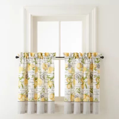 Home Expressions Lemon Zest Rod Pocket Window Tiers JCPenney