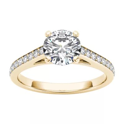 Womens 1 CT. T.W. Genuine White Diamond 14K Gold Engagement Ring JCPenney