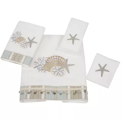 Avanti By The Sea Bath Towels Avanti By the Sea Bath Towels, Color White