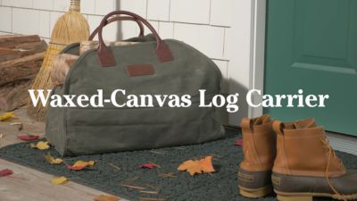 WaxedCanvas Log Carrier Fireplace & Hearth at L.L.Bean