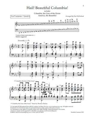 Hail! Beautiful Columbia! Downloadable Handbell Arrangement Lifeway