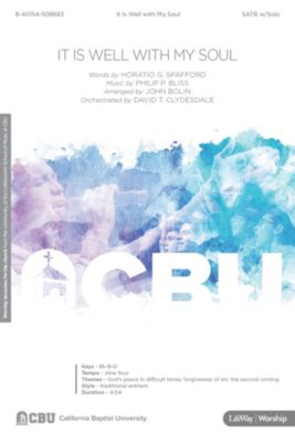 It Is Well with My Soul Anthem CD Lifeway