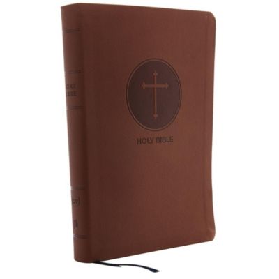 KJV, Reference Bible, Giant Print, Leathersoft, Brown, Red Letter