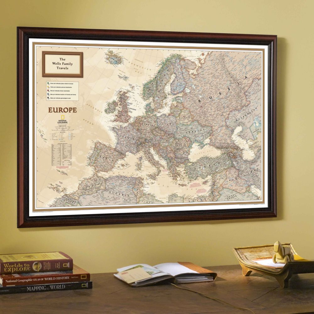 National Geographic ''My Europe'' Personalized Map (Earthtoned