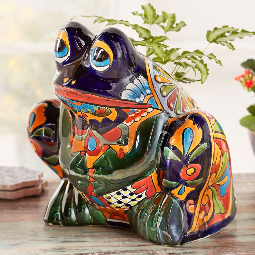 Talaverastyle Frog Planter National Geographic Store
