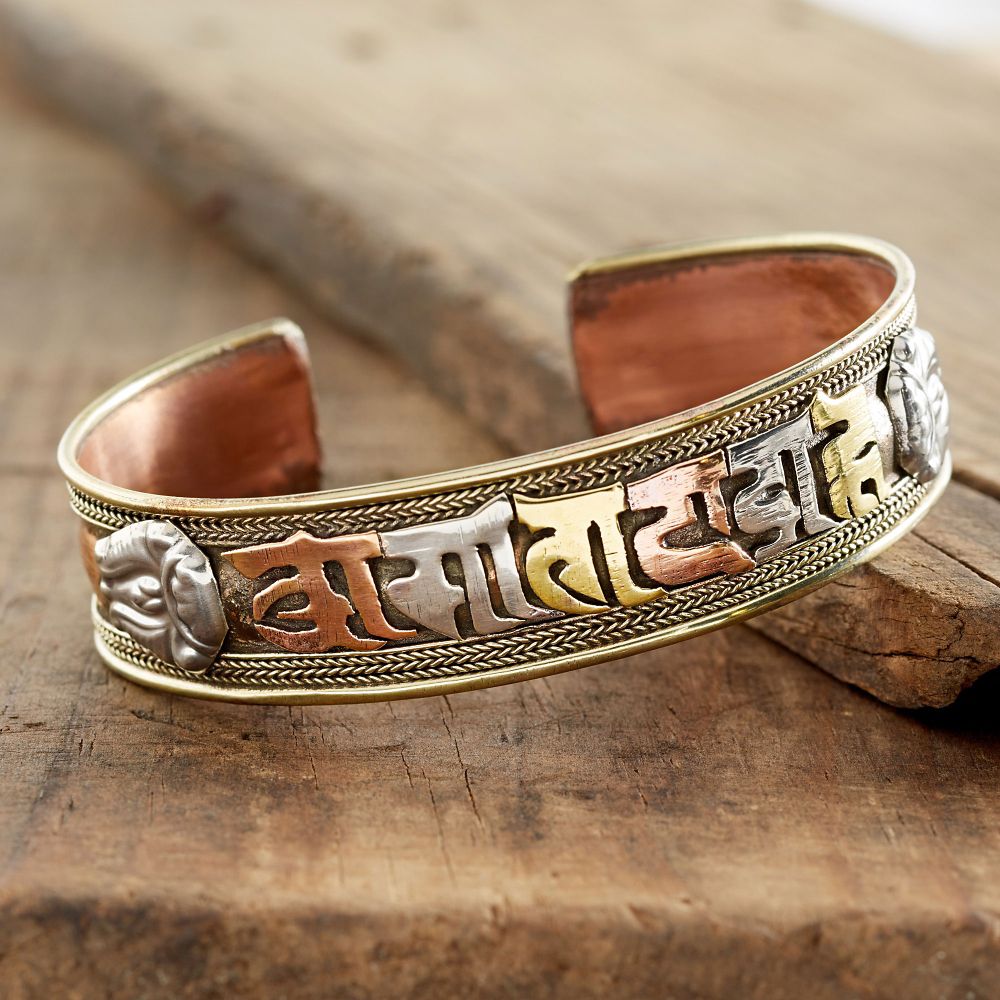 Tibetan Mantra Copper Bracelet National Geographic Store