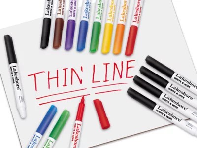 Write & Wipe ThinLine Markers at Lakeshore Learning