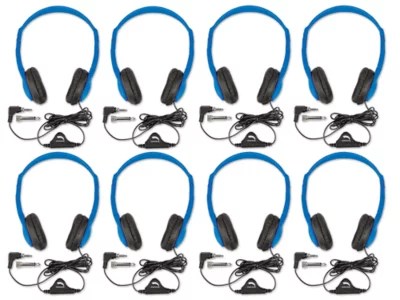 Multipurpose Headphones with Volume Control Set of 8 at Lakeshore