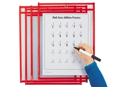 Reusable Write & Wipe Pocket Set of 4 at Lakeshore Learning