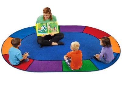 A Place for Everyone Circle Time Carpet for 10 Kids 6' x 9' at