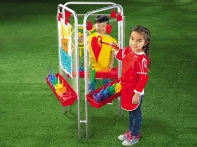 Indoor/Outdoor 3Station Easel at Lakeshore Learning