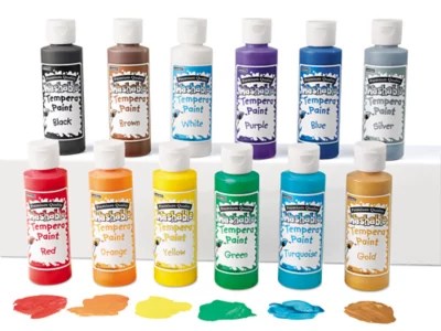 Lakeshore Fully Washable Liquid Tempera Paint 4Ounce Bottles at
