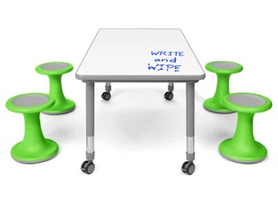 FlexSpace Write & Wipe Table & Wobble Chairs Bundle at Lakeshore Learning