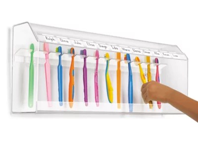 Hygienic Toothbrush Holder for 12 Toothbrushes at Lakeshore Learning