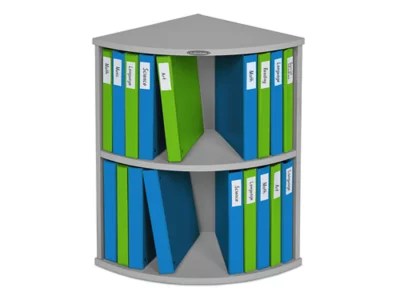 FlexSpace 2Shelf Binder Storage Center Modern Gray at Lakeshore