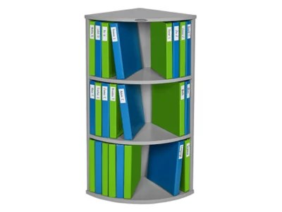 FlexSpace 3Shelf Binder Storage Center Modern Gray at Lakeshore