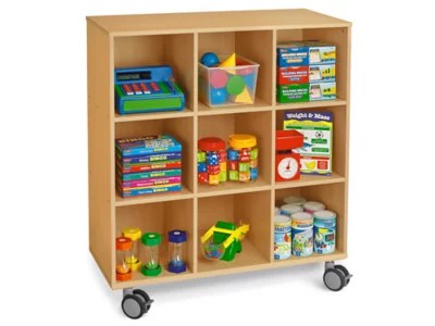 FlexSpace Mobile 9Cubby Storage Unit Modern Maple at Lakeshore Learning
