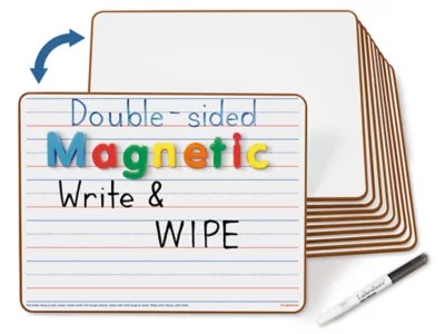 DoubleSided Write & Wipe Board Set of 10 at Lakeshore Learning
