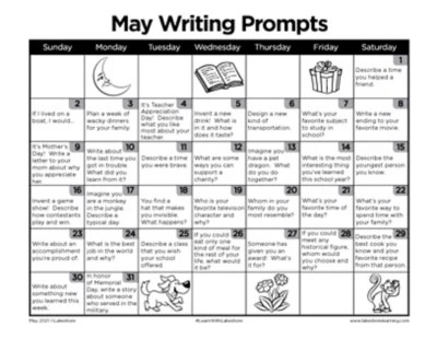May Writing Prompts | Journal Prompts | Lakeshore®