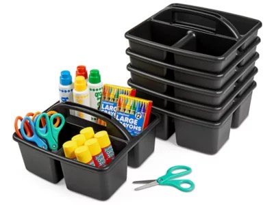 Black Classroom Supply Caddies Set of 6 at Lakeshore Learning