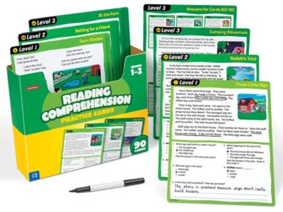 Reading Comprehension Practice Cards Gr. 12 at Lakeshore Learning