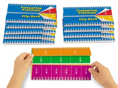 Comparing Fractions Flip Books Set of 10 at Lakeshore