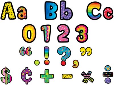 Poppin’ Patterns Designer 4" PunchOut Letters at Lakeshore Learning