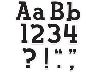 Black Fancy 4" PunchOut Letters at Lakeshore Learning