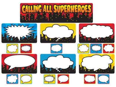 Superhero Bulletin Board Set at Lakeshore Learning