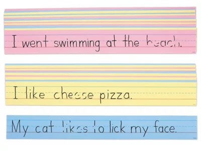 Write &amp; Wipe Rainbow Sentence Strips at Lakeshore Learning