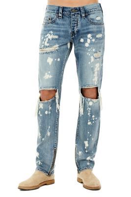 MENS BLEACH SPLATTER DESTROYED ROCCO SKINNY JEAN