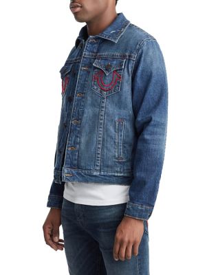 MENS TR X MANCHESTER UNITED EMBROIDERED DENIM JACKET