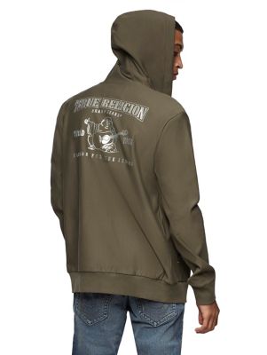 WOVEN STRETCH HOODIE