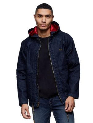 HOODED DENIM JACKET