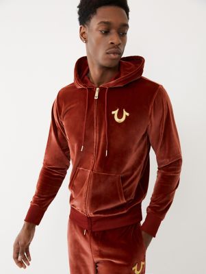 VELOUR ZIP HOODIE