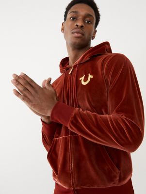 VELOUR ZIP HOODIE