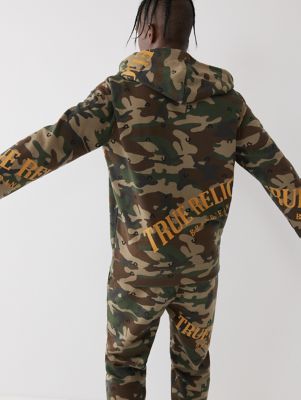 CAMO LOGO ZIP HOODIE