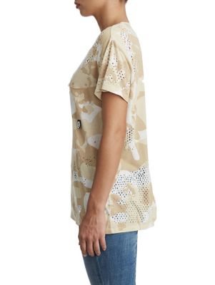 WOMENS DESERT CAMO V NECK TEE