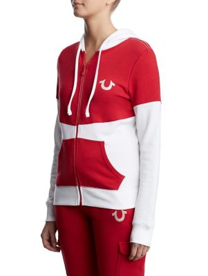 COLORBLOCK ZIP UP HOODIE