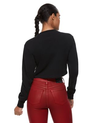 LONG SLEEVE GRAPHIC CROP TEE