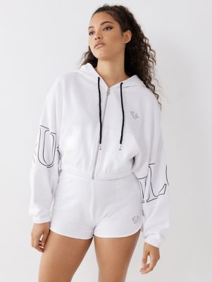 TRUE ZIP CROP HOODIE