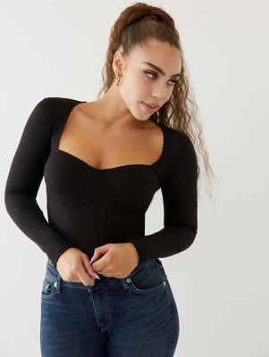LONG SLEEVE CORSET TOP
