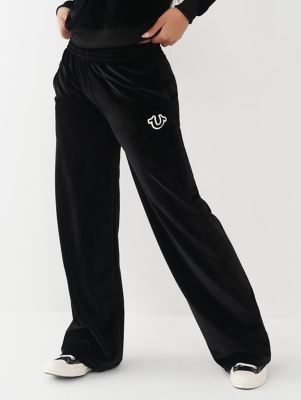 VELOUR WIDE LEG LOUNGE PANT