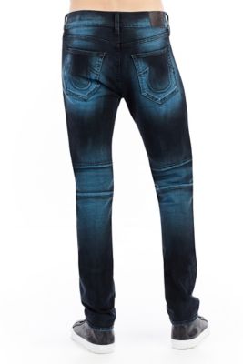 Men's Ripped Skinny Biker Designer Jeans True Religion