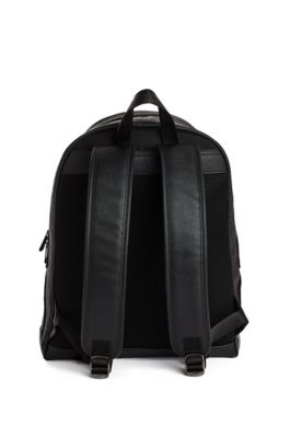 EMBOSSED LEATHER BACKPACK