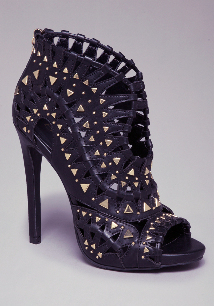 Emerson Laser Cut Booties Sandals bebe